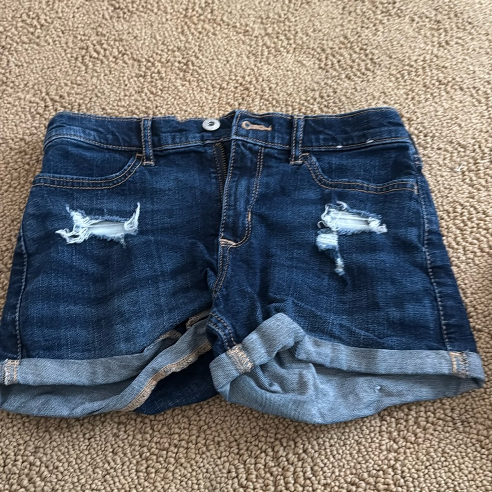 Abercrombie kids jeans shorts with holes